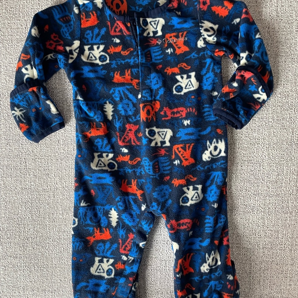 Columbia Kids One Piece - Blue and Red Pattern